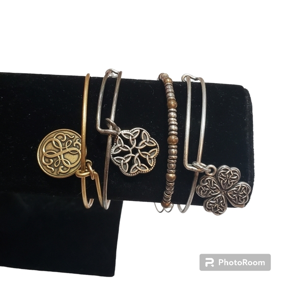 Alex and Ani Shamrock Bracelets Set - Picture 1 of 6
